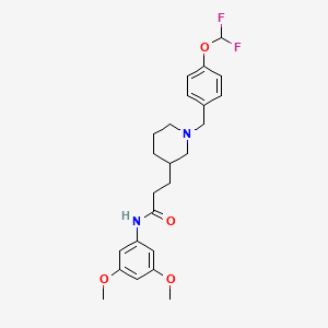 molecular formula C24H30F2N2O4 B4531899 3-{1-[4-(difluoromethoxy)benzyl]-3-piperidinyl}-N-(3,5-dimethoxyphenyl)propanamide 