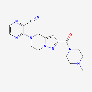 3-[2-[(4-methylpiperazin-1-yl)carbonyl]-6,7-dihydropyrazolo[1,5-a]pyrazin-5(4H)-yl]pyrazine-2-carbonitrile