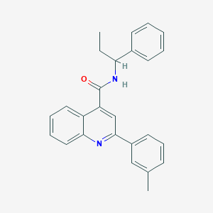 2-(3-methylphenyl)-N-(1-phenylpropyl)quinoline-4-carboxamide