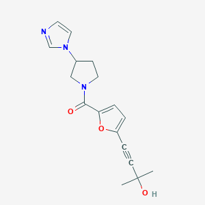 4-(5-{[3-(1H-imidazol-1-yl)pyrrolidin-1-yl]carbonyl}-2-furyl)-2-methylbut-3-yn-2-ol