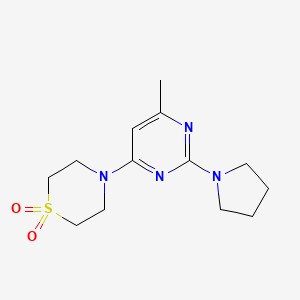 4-[6-methyl-2-(1-pyrrolidinyl)-4-pyrimidinyl]thiomorpholine 1,1-dioxide