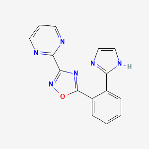 2-{5-[2-(1H-imidazol-2-yl)phenyl]-1,2,4-oxadiazol-3-yl}pyrimidine trifluoroacetate