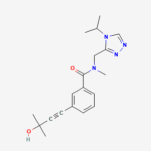 3-(3-hydroxy-3-methylbut-1-yn-1-yl)-N-[(4-isopropyl-4H-1,2,4-triazol-3-yl)methyl]-N-methylbenzamide