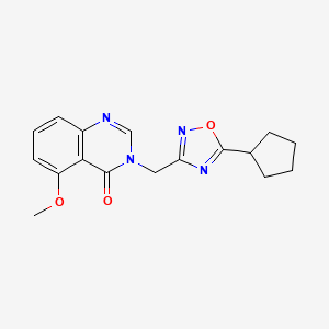 3-[(5-cyclopentyl-1,2,4-oxadiazol-3-yl)methyl]-5-methoxyquinazolin-4(3H)-one