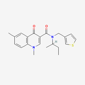 molecular formula C21H24N2O2S B4532004 N-(sec-butyl)-1,6-dimethyl-4-oxo-N-(3-thienylmethyl)-1,4-dihydroquinoline-3-carboxamide 