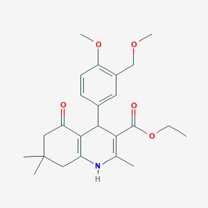 Ethyl 4-[4-methoxy-3-(methoxymethyl)phenyl]-2,7,7-trimethyl-5-oxo-1,4,5,6,7,8-hexahydro-3-quinolinecarboxylate