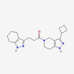 3-cyclobutyl-5-[3-(4,5,6,7-tetrahydro-2H-indazol-3-yl)propanoyl]-4,5,6,7-tetrahydro-1H-pyrazolo[4,3-c]pyridine