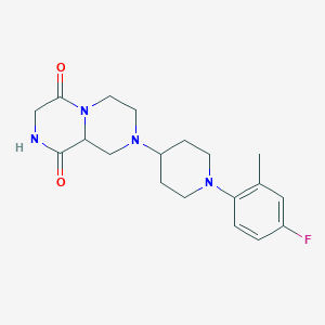 molecular formula C19H25FN4O2 B4532035 8-[1-(4-fluoro-2-methylphenyl)piperidin-4-yl]tetrahydro-2H-pyrazino[1,2-a]pyrazine-1,4(3H,6H)-dione 