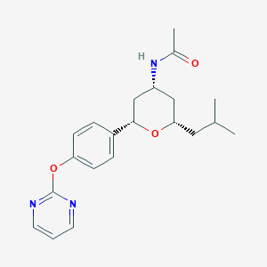 N-{(2S*,4R*,6S*)-2-isobutyl-6-[4-(pyrimidin-2-yloxy)phenyl]tetrahydro-2H-pyran-4-yl}acetamide