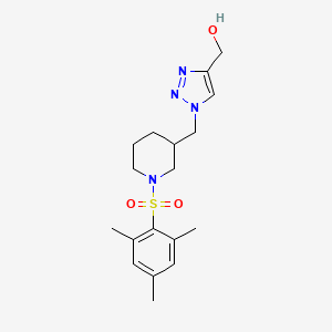 (1-{[1-(mesitylsulfonyl)piperidin-3-yl]methyl}-1H-1,2,3-triazol-4-yl)methanol