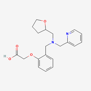 molecular formula C20H24N2O4 B4532054 (2-{[(pyridin-2-ylmethyl)(tetrahydrofuran-2-ylmethyl)amino]methyl}phenoxy)acetic acid 