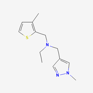 N-[(1-methyl-1H-pyrazol-4-yl)methyl]-N-[(3-methyl-2-thienyl)methyl]ethanamine