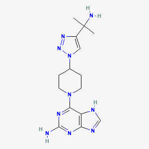 6-{4-[4-(1-amino-1-methylethyl)-1H-1,2,3-triazol-1-yl]piperidin-1-yl}-9H-purin-2-amine