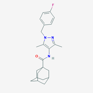 molecular formula C23H28FN3O B453211 N-[1-(4-fluorobenzyl)-3,5-dimethyl-1H-pyrazol-4-yl]-1-adamantanecarboxamide 