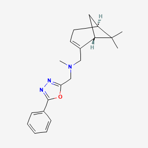 molecular formula C20H25N3O B4532116 1-[(1R,5S)-6,6-dimethylbicyclo[3.1.1]hept-2-en-2-yl]-N-methyl-N-[(5-phenyl-1,3,4-oxadiazol-2-yl)methyl]methanamine 