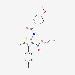 Propyl 2-[(4-methoxybenzoyl)amino]-5-methyl-4-(4-methylphenyl)-3-thiophenecarboxylate