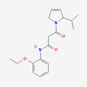 molecular formula C18H24N2O3 B4532121 N-(2-ethoxyphenyl)-3-(2-isopropyl-2,5-dihydro-1H-pyrrol-1-yl)-3-oxopropanamide 