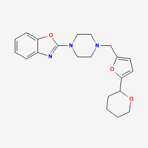 2-(4-{[5-(tetrahydro-2H-pyran-2-yl)-2-furyl]methyl}piperazin-1-yl)-1,3-benzoxazole