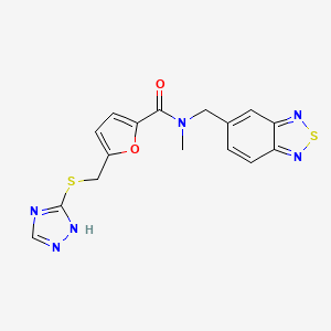 N-(2,1,3-benzothiadiazol-5-ylmethyl)-N-methyl-5-[(4H-1,2,4-triazol-3-ylthio)methyl]-2-furamide