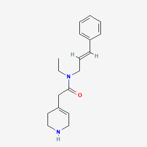 N-ethyl-N-[(2E)-3-phenyl-2-propen-1-yl]-2-(1,2,3,6-tetrahydro-4-pyridinyl)acetamide hydrochloride