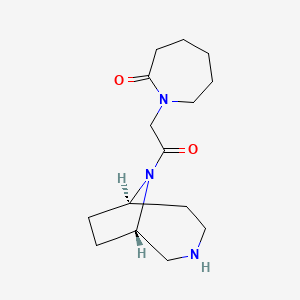 molecular formula C15H25N3O2 B4532164 1-{2-[(1S*,6R*)-3,9-diazabicyclo[4.2.1]non-9-yl]-2-oxoethyl}azepan-2-one 