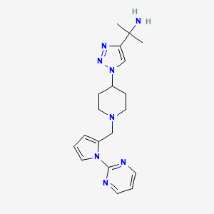 {1-methyl-1-[1-(1-{[1-(2-pyrimidinyl)-1H-pyrrol-2-yl]methyl}-4-piperidinyl)-1H-1,2,3-triazol-4-yl]ethyl}amine bis(trifluoroacetate)