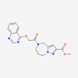 molecular formula C19H19N5O4 B4532169 methyl 5-[(quinazolin-4-yloxy)acetyl]-5,6,7,8-tetrahydro-4H-pyrazolo[1,5-a][1,4]diazepine-2-carboxylate 