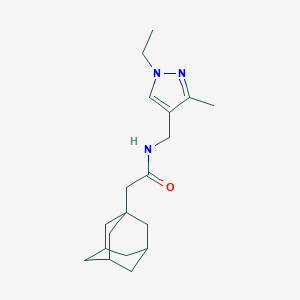 molecular formula C19H29N3O B453217 2-(1-adamantyl)-N-[(1-ethyl-3-methyl-1H-pyrazol-4-yl)methyl]acetamide 