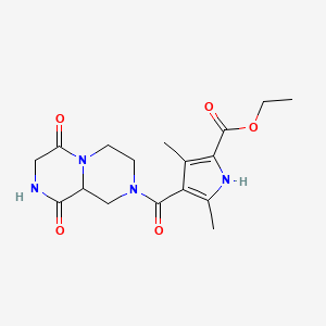 ethyl 4-[(6,9-dioxooctahydro-2H-pyrazino[1,2-a]pyrazin-2-yl)carbonyl]-3,5-dimethyl-1H-pyrrole-2-carboxylate