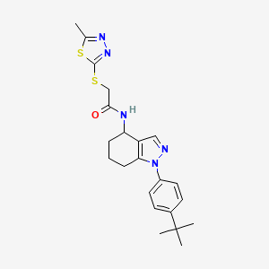 N-[1-(4-tert-butylphenyl)-4,5,6,7-tetrahydro-1H-indazol-4-yl]-2-[(5-methyl-1,3,4-thiadiazol-2-yl)thio]acetamide