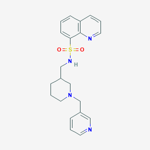 molecular formula C21H24N4O2S B4532205 N-{[1-(3-pyridinylmethyl)-3-piperidinyl]methyl}-8-quinolinesulfonamide 