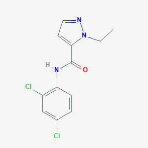 molecular formula C12H11Cl2N3O B453221 N-(2,4-dichlorophenyl)-1-ethyl-1H-pyrazole-5-carboxamide 