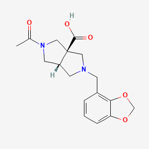 (3aR*,6aR*)-2-acetyl-5-(1,3-benzodioxol-4-ylmethyl)hexahydropyrrolo[3,4-c]pyrrole-3a(1H)-carboxylic acid