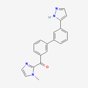 (1-methyl-1H-imidazol-2-yl)[3'-(1H-pyrazol-3-yl)-3-biphenylyl]methanone trifluoroacetate