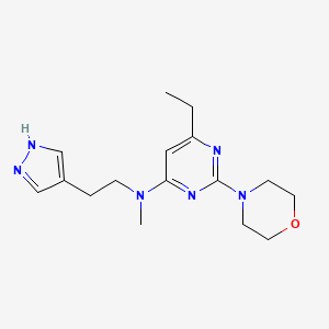 6-ethyl-N-methyl-2-morpholin-4-yl-N-[2-(1H-pyrazol-4-yl)ethyl]pyrimidin-4-amine