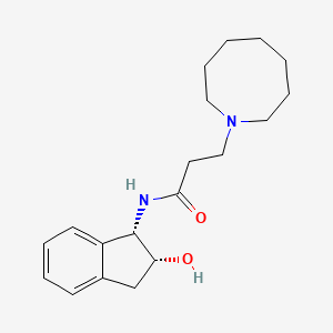 molecular formula C19H28N2O2 B4532228 3-azocan-1-yl-N-[(1S,2R)-2-hydroxy-2,3-dihydro-1H-inden-1-yl]propanamide 