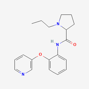 molecular formula C19H23N3O2 B4532232 1-propyl-N-[2-(3-pyridinyloxy)phenyl]prolinamide 