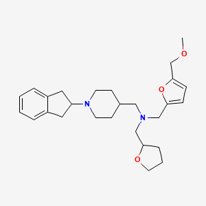 1-[1-(2,3-dihydro-1H-inden-2-yl)-4-piperidinyl]-N-{[5-(methoxymethyl)-2-furyl]methyl}-N-(tetrahydro-2-furanylmethyl)methanamine