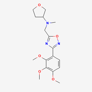 molecular formula C17H23N3O5 B4532247 N-methyl-N-{[3-(2,3,4-trimethoxyphenyl)-1,2,4-oxadiazol-5-yl]methyl}tetrahydro-3-furanamine 