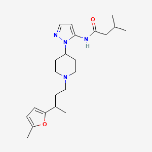3-methyl-N-(1-{1-[3-(5-methyl-2-furyl)butyl]-4-piperidinyl}-1H-pyrazol-5-yl)butanamide