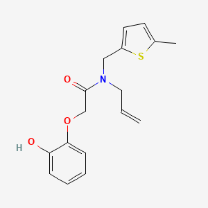 molecular formula C17H19NO3S B4532265 N-allyl-2-(2-hydroxyphenoxy)-N-[(5-methyl-2-thienyl)methyl]acetamide 