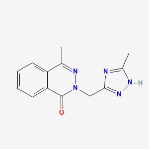 4-methyl-2-[(3-methyl-1H-1,2,4-triazol-5-yl)methyl]phthalazin-1(2H)-one