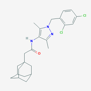 molecular formula C24H29Cl2N3O B453227 2-(1-adamantyl)-N-[1-(2,4-dichlorobenzyl)-3,5-dimethyl-1H-pyrazol-4-yl]acetamide 