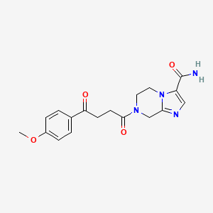 7-[4-(4-methoxyphenyl)-4-oxobutanoyl]-5,6,7,8-tetrahydroimidazo[1,2-a]pyrazine-3-carboxamide