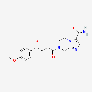 molecular formula C18H20N4O4 B4532273 7-[4-(4-methoxyphenyl)-4-oxobutanoyl]-5,6,7,8-tetrahydroimidazo[1,2-a]pyrazine-3-carboxamide 