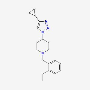 molecular formula C19H26N4 B4532314 4-(4-cyclopropyl-1H-1,2,3-triazol-1-yl)-1-(2-ethylbenzyl)piperidine 