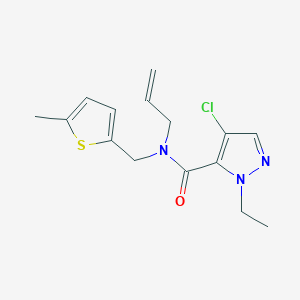 molecular formula C15H18ClN3OS B4532327 N-allyl-4-chloro-1-ethyl-N-[(5-methyl-2-thienyl)methyl]-1H-pyrazole-5-carboxamide 