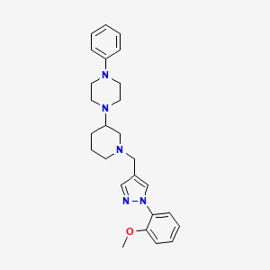 1-(1-{[1-(2-methoxyphenyl)-1H-pyrazol-4-yl]methyl}-3-piperidinyl)-4-phenylpiperazine