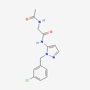 molecular formula C14H15ClN4O2 B4532347 2-(acetylamino)-N-[1-(3-chlorobenzyl)-1H-pyrazol-5-yl]acetamide 
