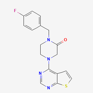 1-(4-fluorobenzyl)-4-thieno[2,3-d]pyrimidin-4-yl-2-piperazinone